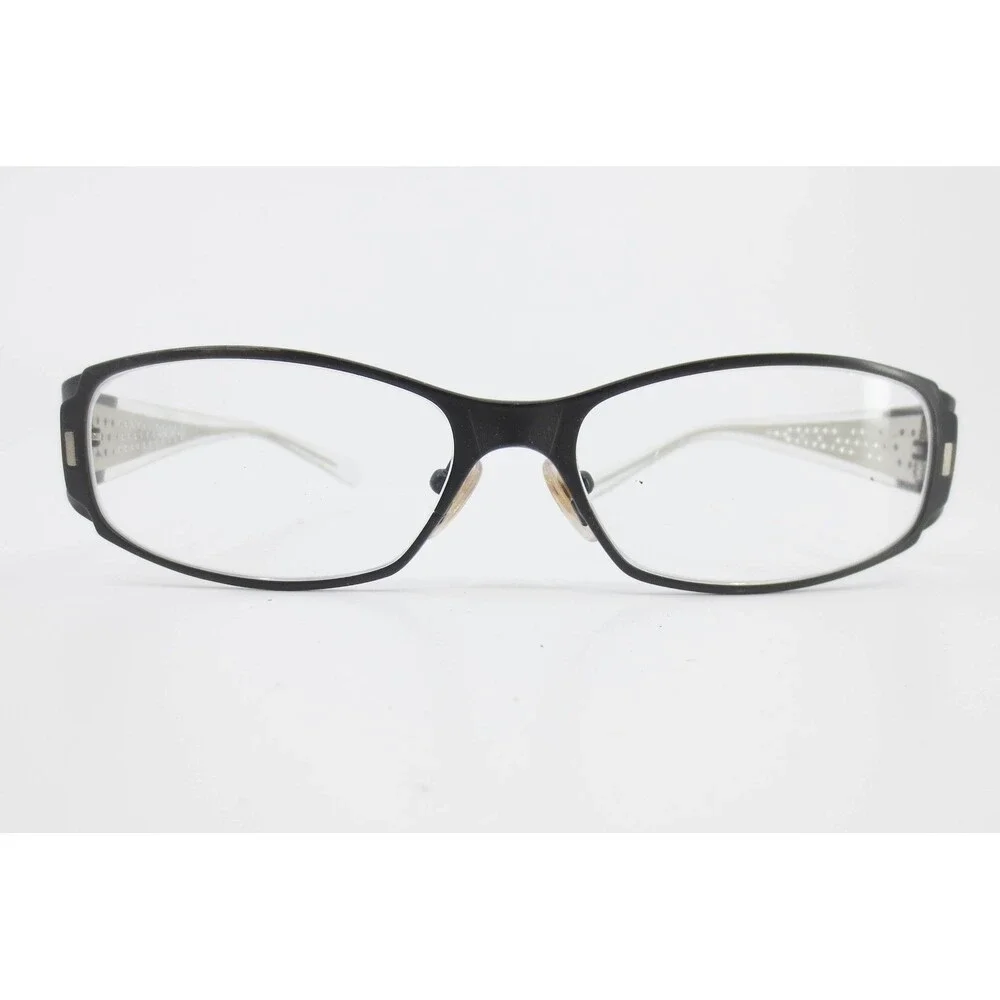 Takumi TO 9870 Eyeglasses Matte Black Clear Perforated Titanium Frames 54-15-138